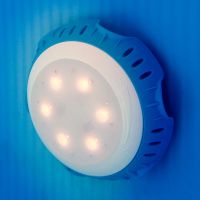 Foco proyector LED blanco válvula retorno piscina GRE - Cod: LEDRW