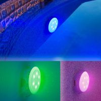 Foco proyector LED COLOR válvula retorno piscina GRE - Cod: LEDRC