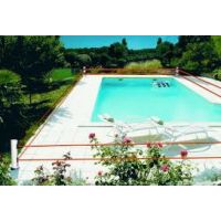piscina con alarma de seguridad con infrarojos pintados en la imagen - Prima Protect